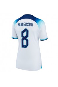 Englanti Jordan Henderson #8 Jalkapallovaatteet Naisten Kotipaita MM-kisat 2022 Lyhythihainen